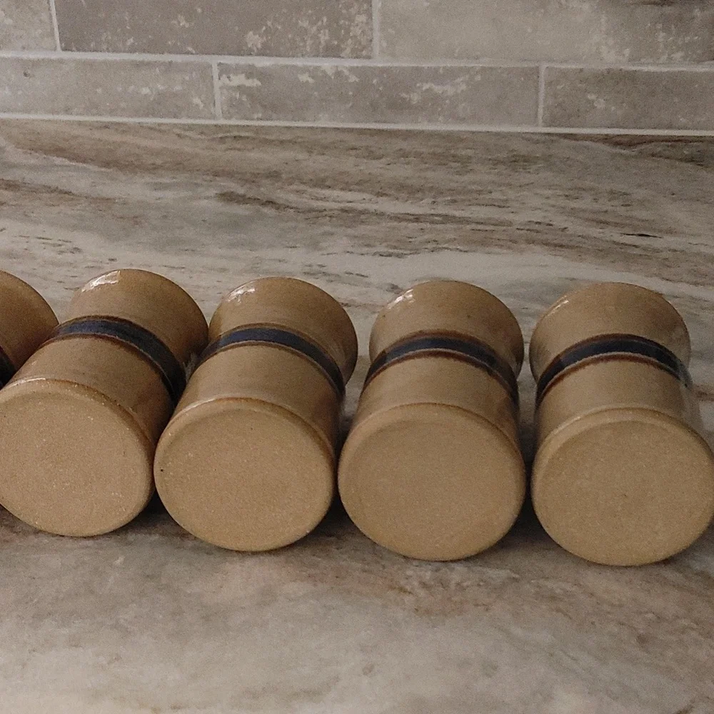 7 Salt Glazed Artisan Drinking Vessels 10 oz